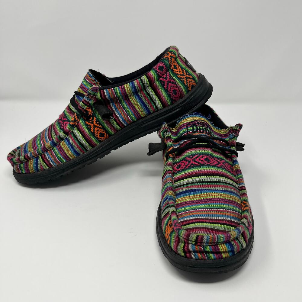 Hey Dude Wally Serape Size 10 Slip-on Multicolor Bright Aztec Mesa Verde